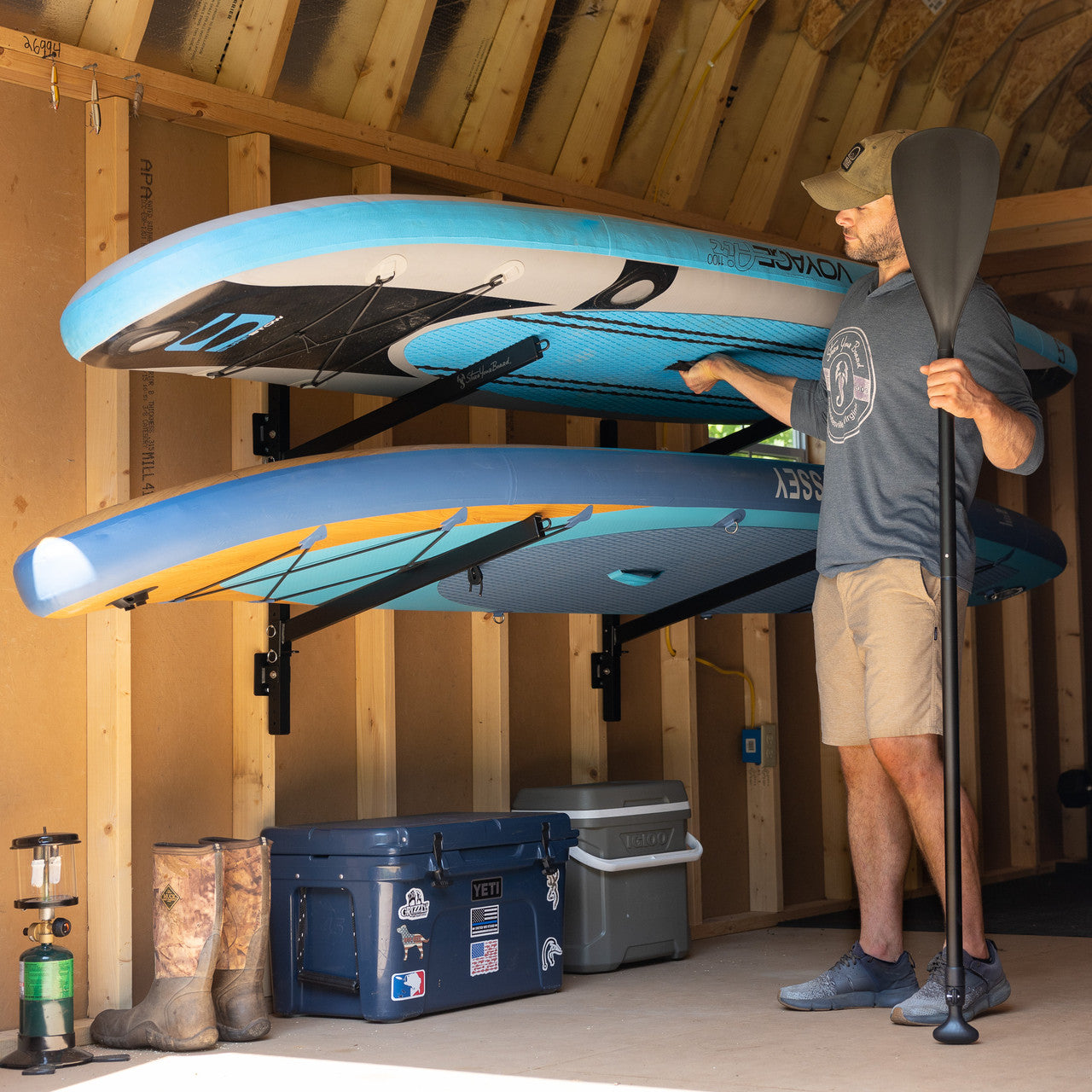 Kona Sup Surfboard Storage Indoor Adjustable Rack 2 Level 3