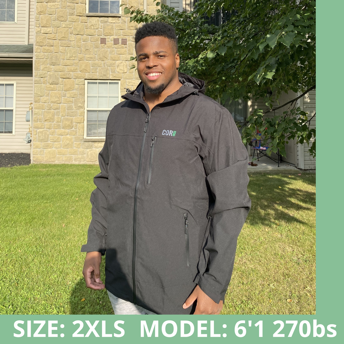 2Xls Huakai Travel Rain Jacket Green
