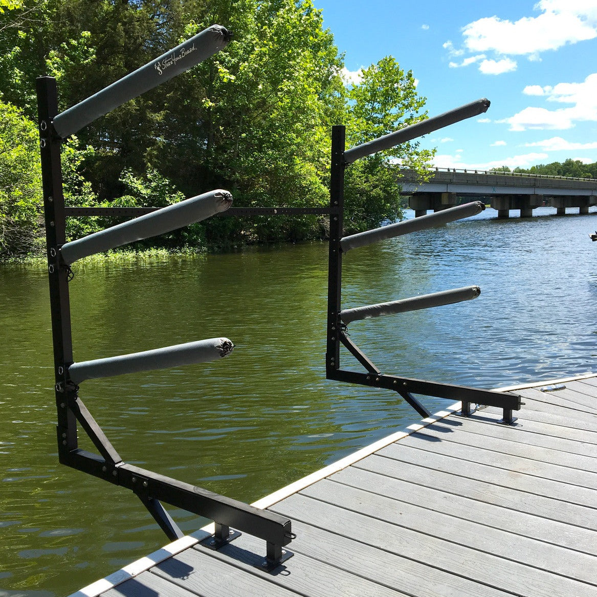 Broadwater Paddleboard Storage Adjustable Dock Rack Over The Water 4 Levels 2