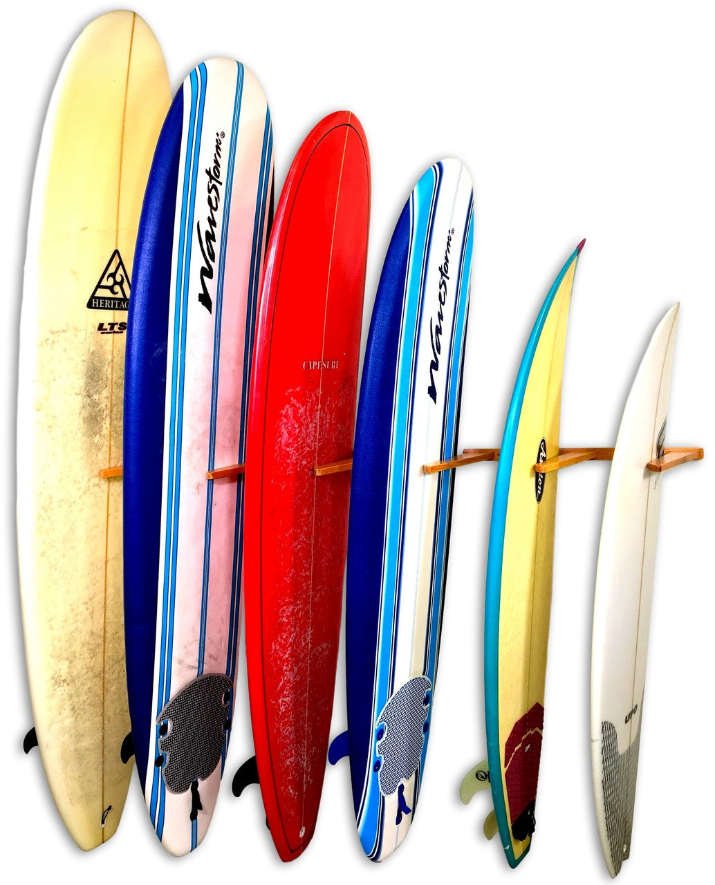 Holden Beach Surfboard Storage Vertical Wood Rack Holds 6 Surfboards 3
