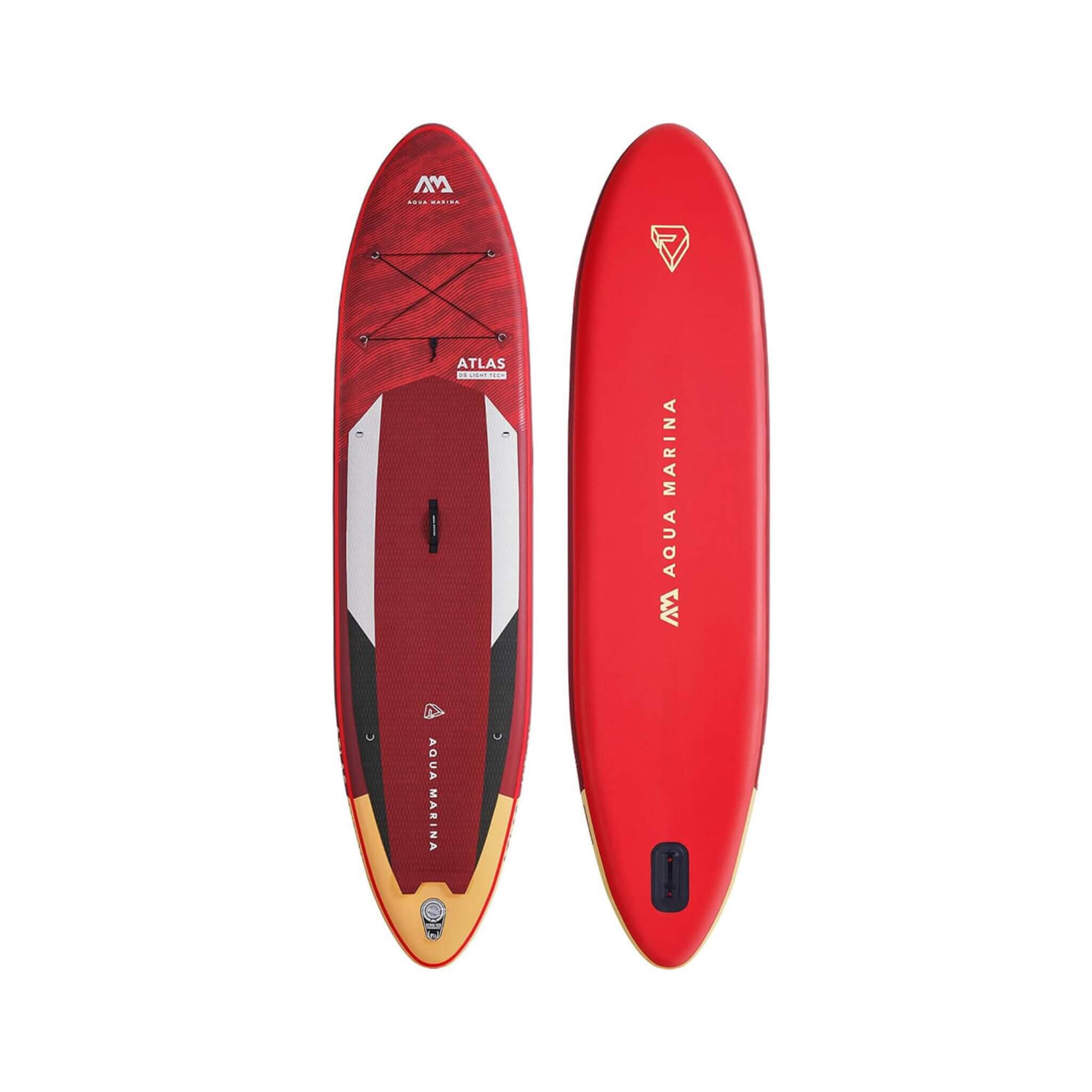 Aqua Marina Atlas Bt 21Atp All Around Inflatable Paddleboard For Wide Range With Adjustable Bungee 12Ft Sak57569 White Background