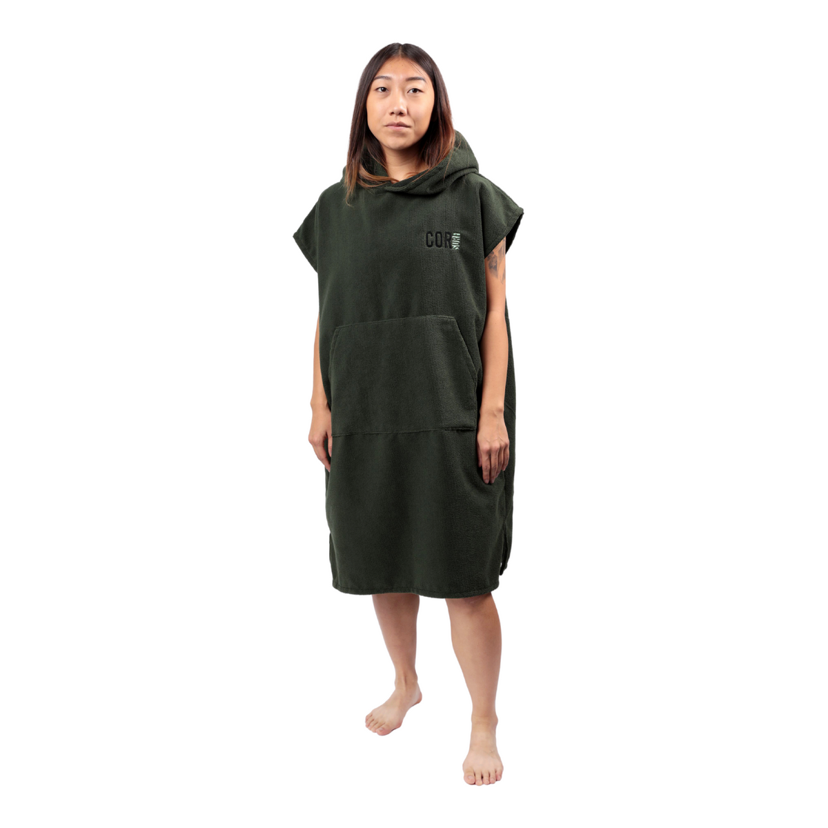 Changing Poncho Green Medium Youth