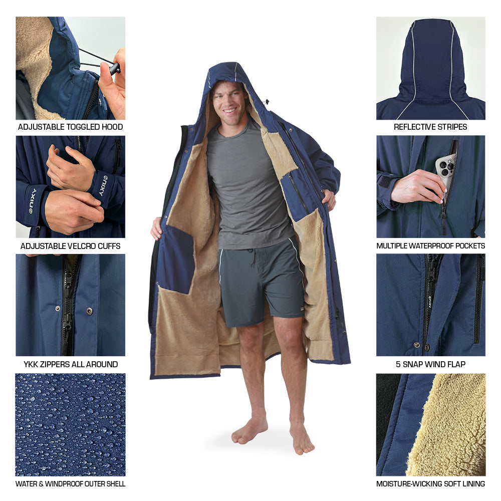 Parka Features Blue