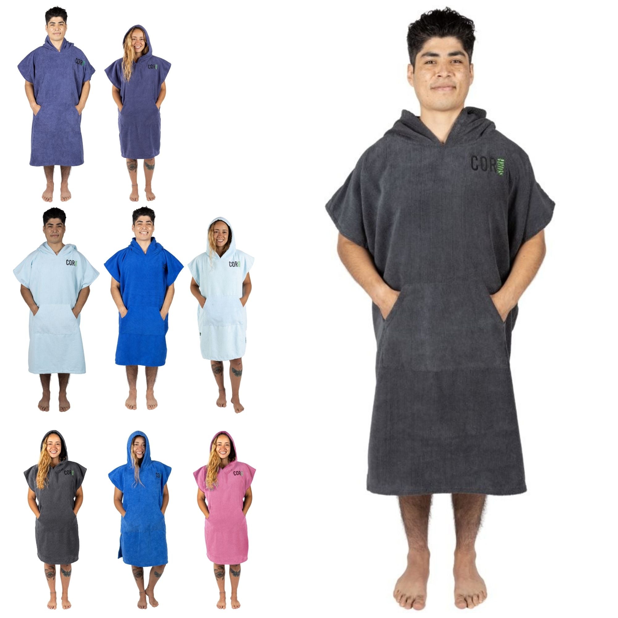 Ponchotowelsurferhoodedrobesolidcolors