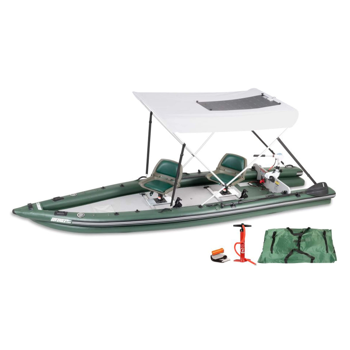 Sea Eagle Boats Fsk16K Fishskiff Inflatable Fishing Boat 16Ft Sak57351 110W Solar Boat Package