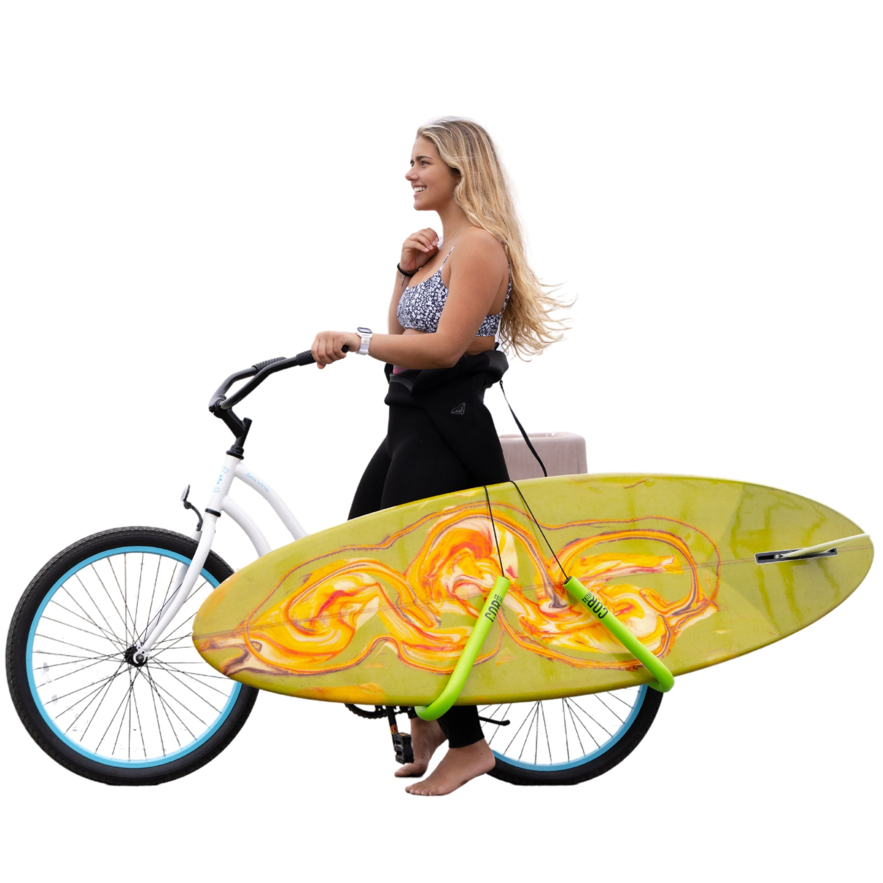 Surfboard Bike Rack Mount Transportaton Surf Surfer Cor