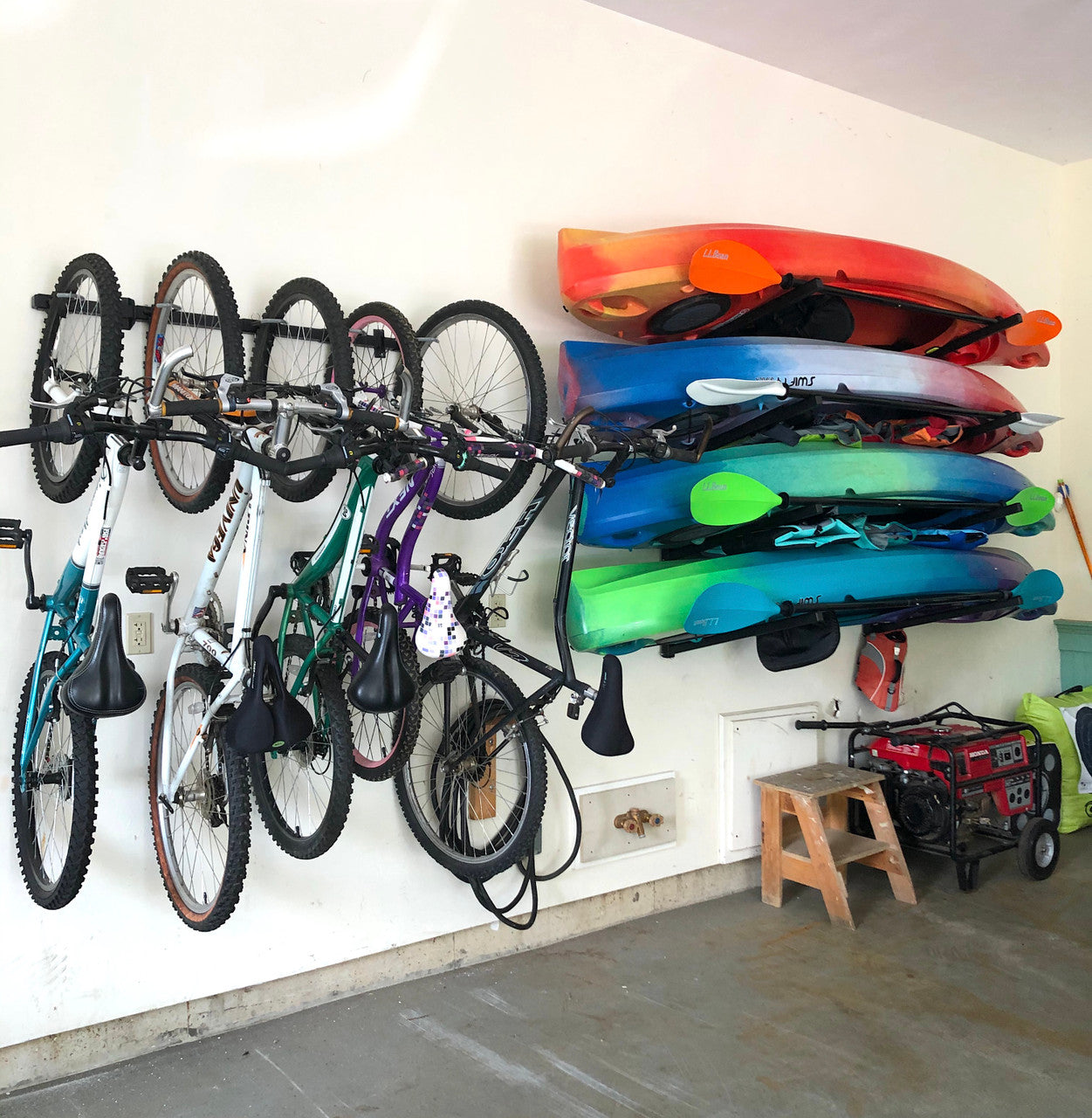 Indoor Wall Rack 46 Inch Adjustable Height Kayak Sup 4