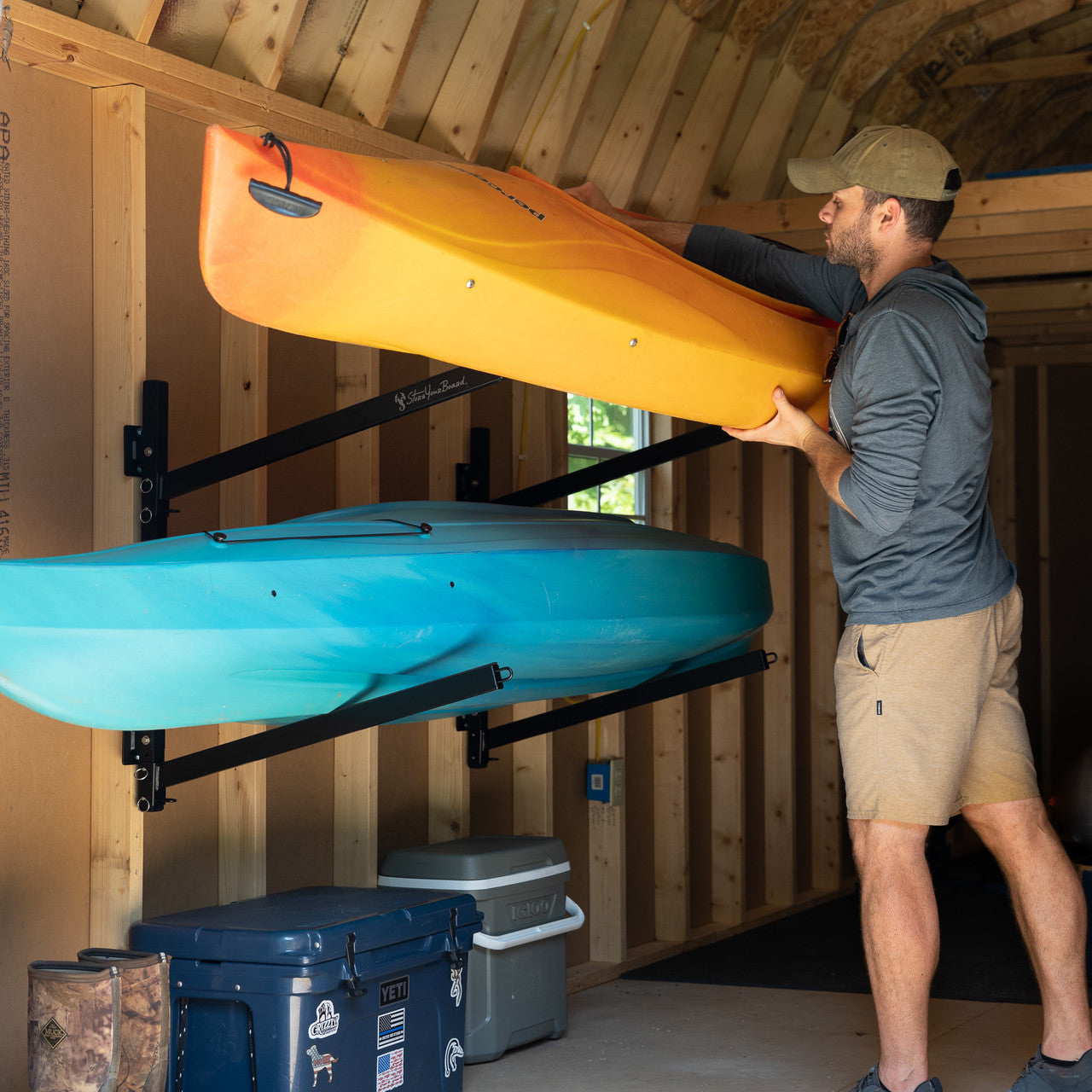 Champlain Kayak Storage Indoor Adjustable Rack 2 Levels 3