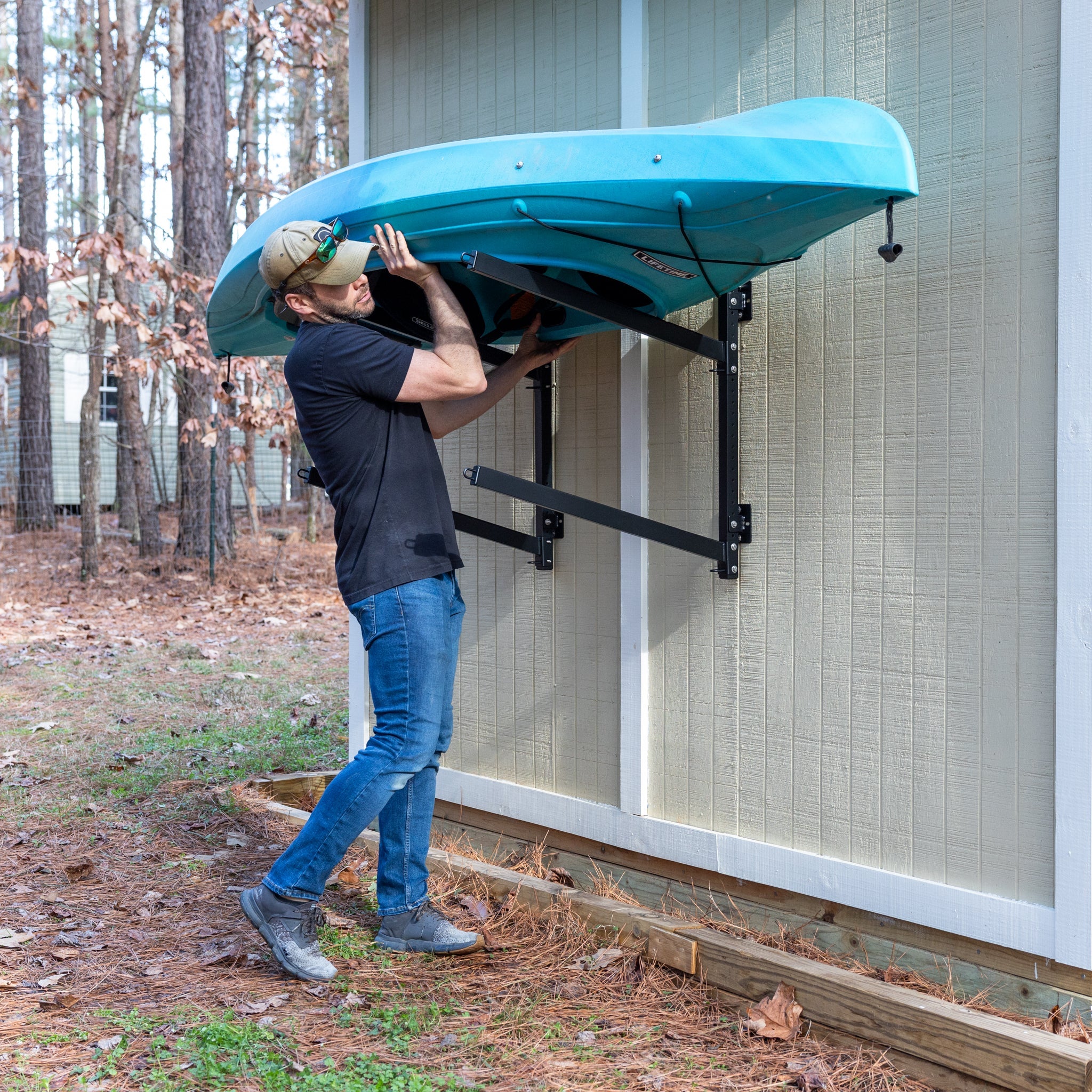 Shenandoah Kayak Storage Outdoor Adjustable Rack 2 Levels 4