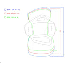 2025 Cabrinha Source Footstrap Sizes Overlayed