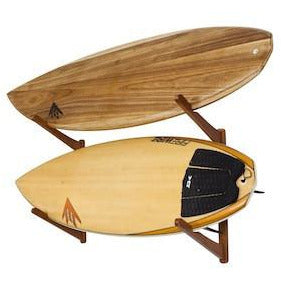 Triple Surfboard Wall Rack Bamboo Rack Perfect For Surf Wakeboards Snowboards Skateboards 5