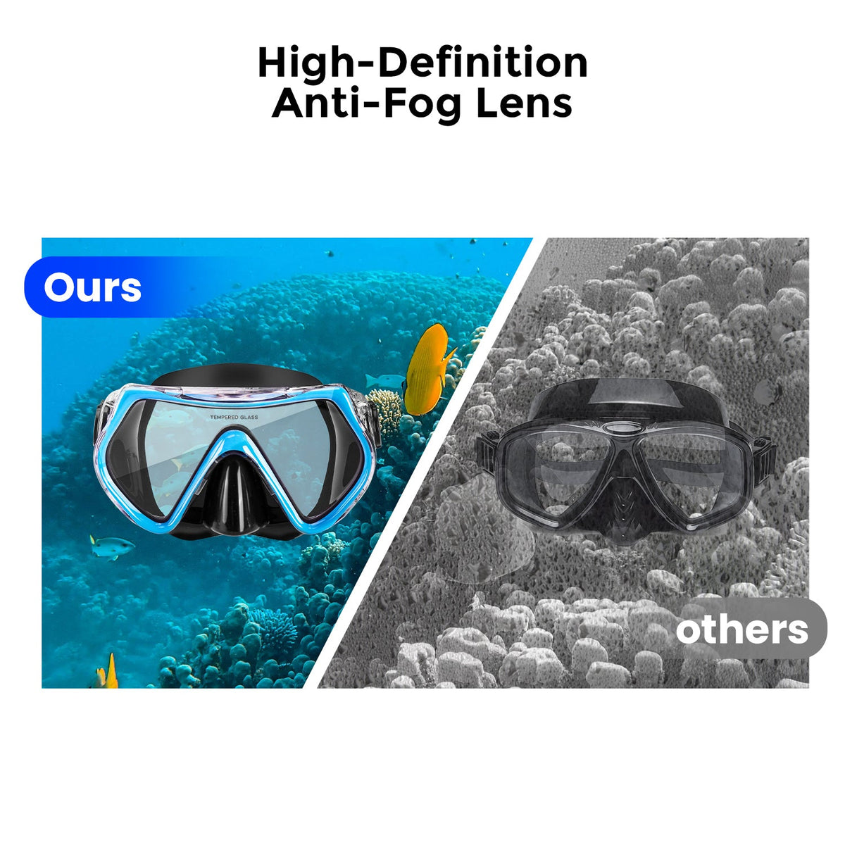 Dive Mask Snorkel Set 7
