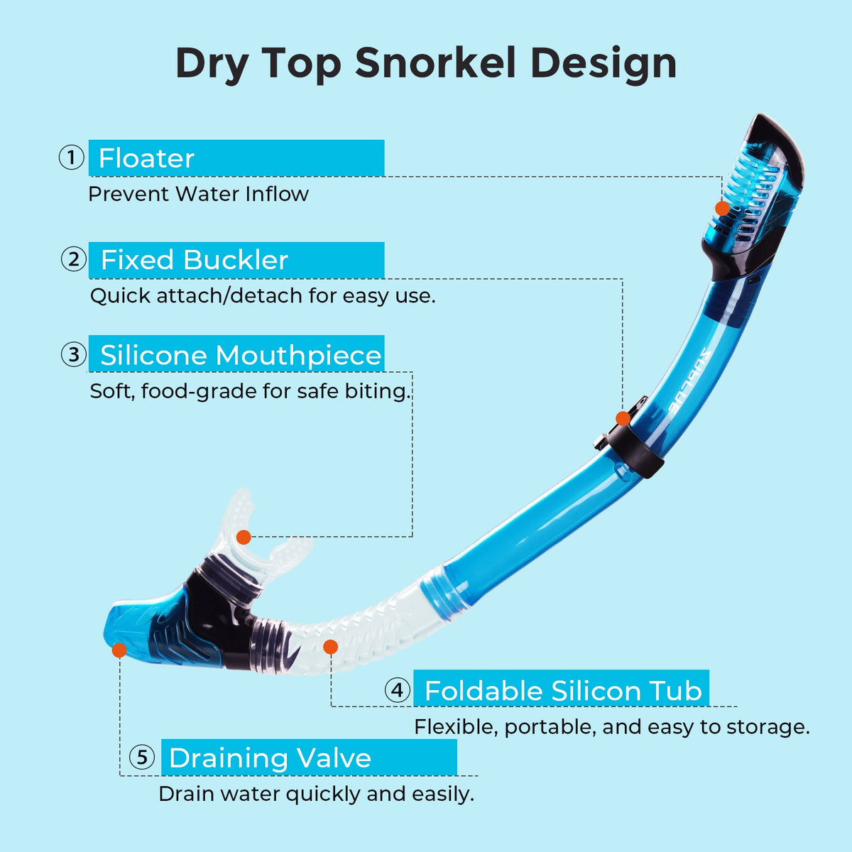 Dive Mask Snorkel Set 9