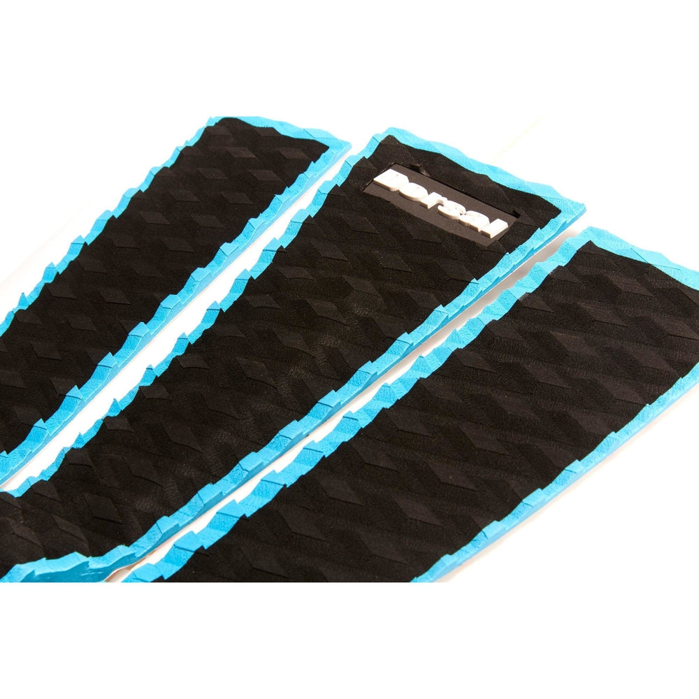 Dorsal Three 3 Piece Eva Surfboard Deck Traction Pads With Kicker Tail For Stomp Skimboards Surf Boards Fish Board Funboard Black Blue Red 6