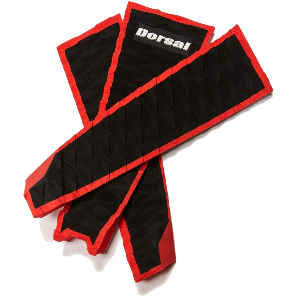 Dorsal Three 3 Piece Eva Surfboard Deck Traction Pads With Kicker Tail For Stomp Skimboards Surf Boards Fish Board Funboard Black Blue Red 5