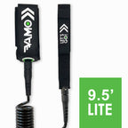 9.5' 'LITE' Full Coiled SUP Paddleboard Leash - Black