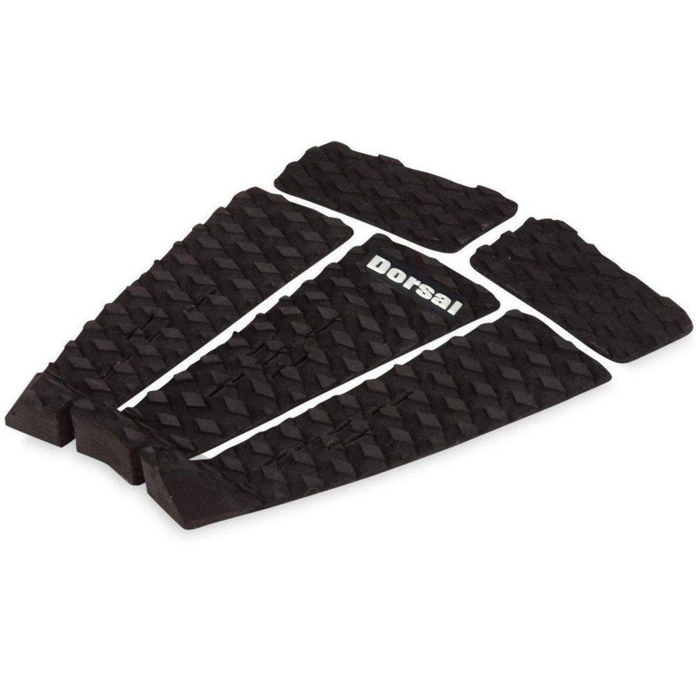 Dorsal Five 5 Piece Eva Surfboard Deck Traction Pads With Kicker Tail For Stomp Skimboards Surf Boards Fish Board Funboard Black White 2