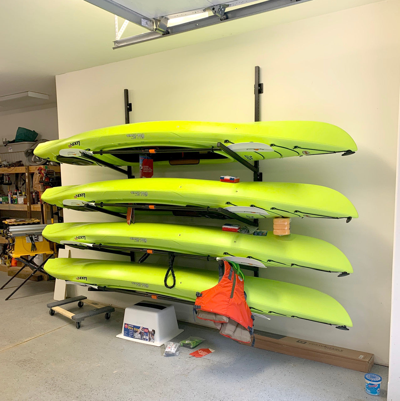 Indoor Wall Rack 46 Inch Adjustable Height Kayak Sup 6