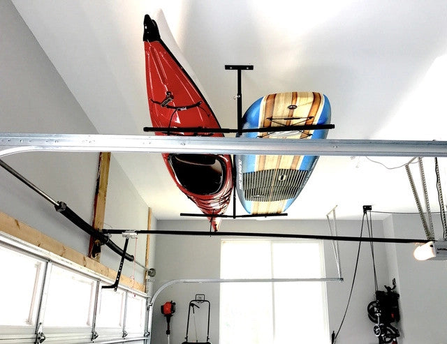 Hi Port 2 Adjustable Ceiling Storage Rack Double Holds 150 Lbs 4