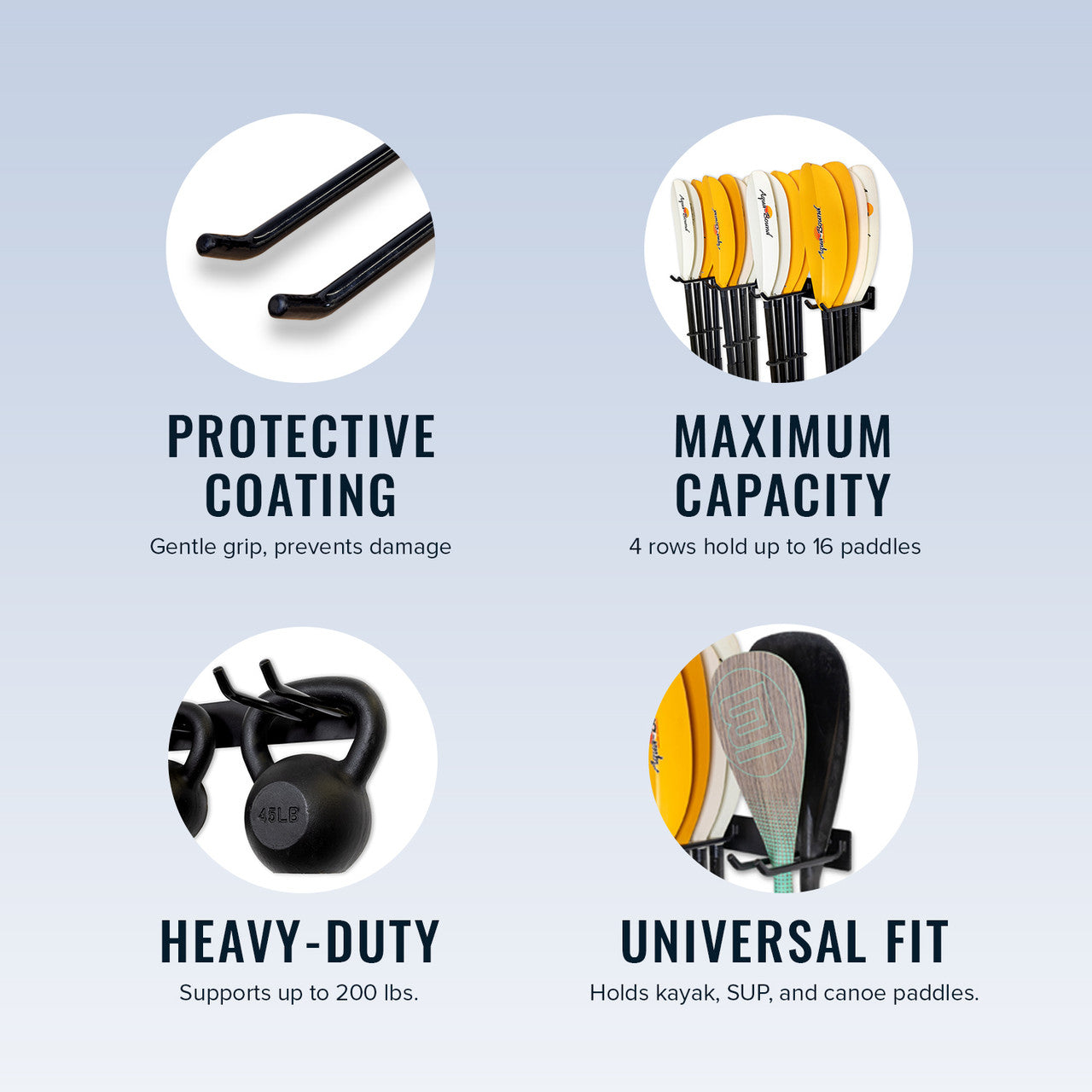 Laurel Lake Paddle Storage Rack Holds 16 Paddles 3