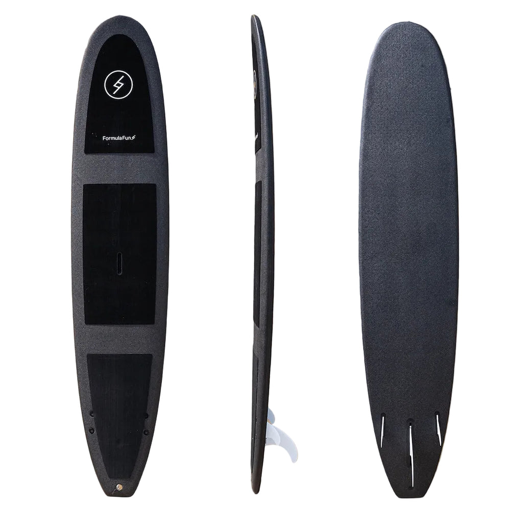 Black longboard surfboard