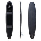 Black longboard surfboard