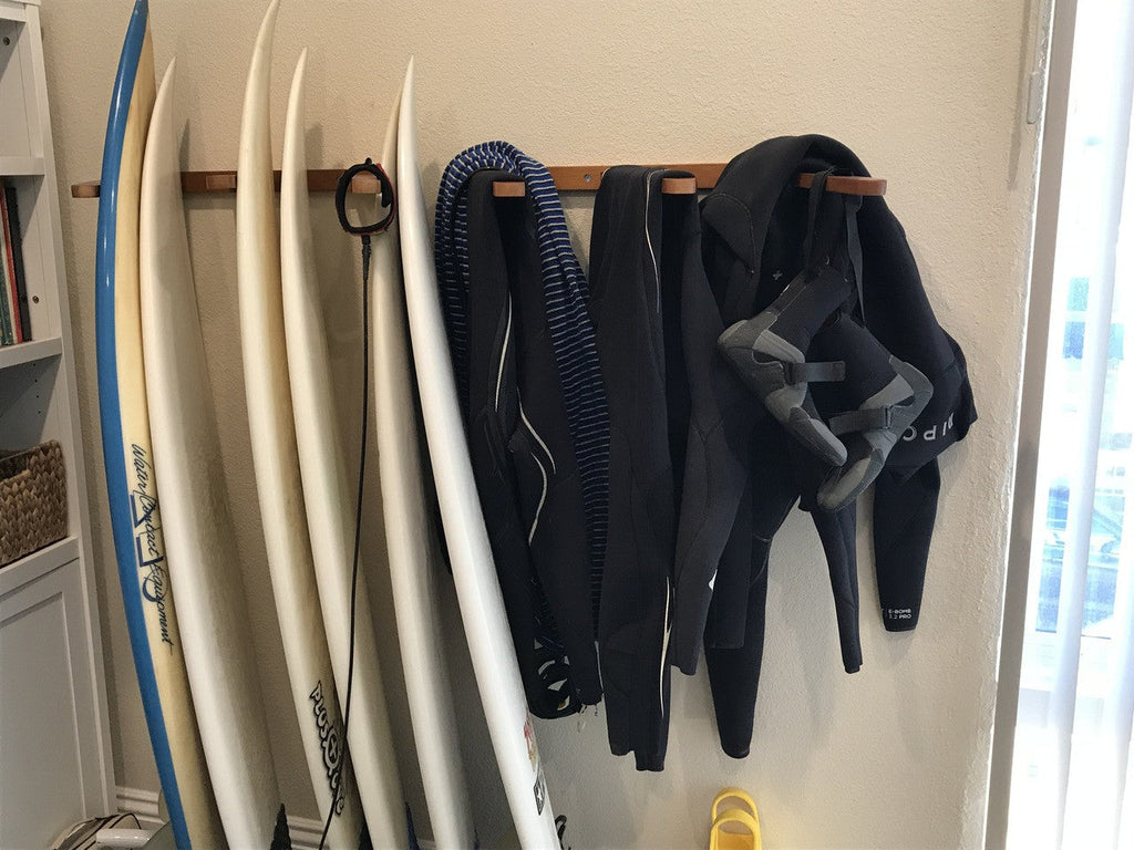 Holden Beach Surfboard Storage Vertical Wood Rack Holds 6 Surfboards 6