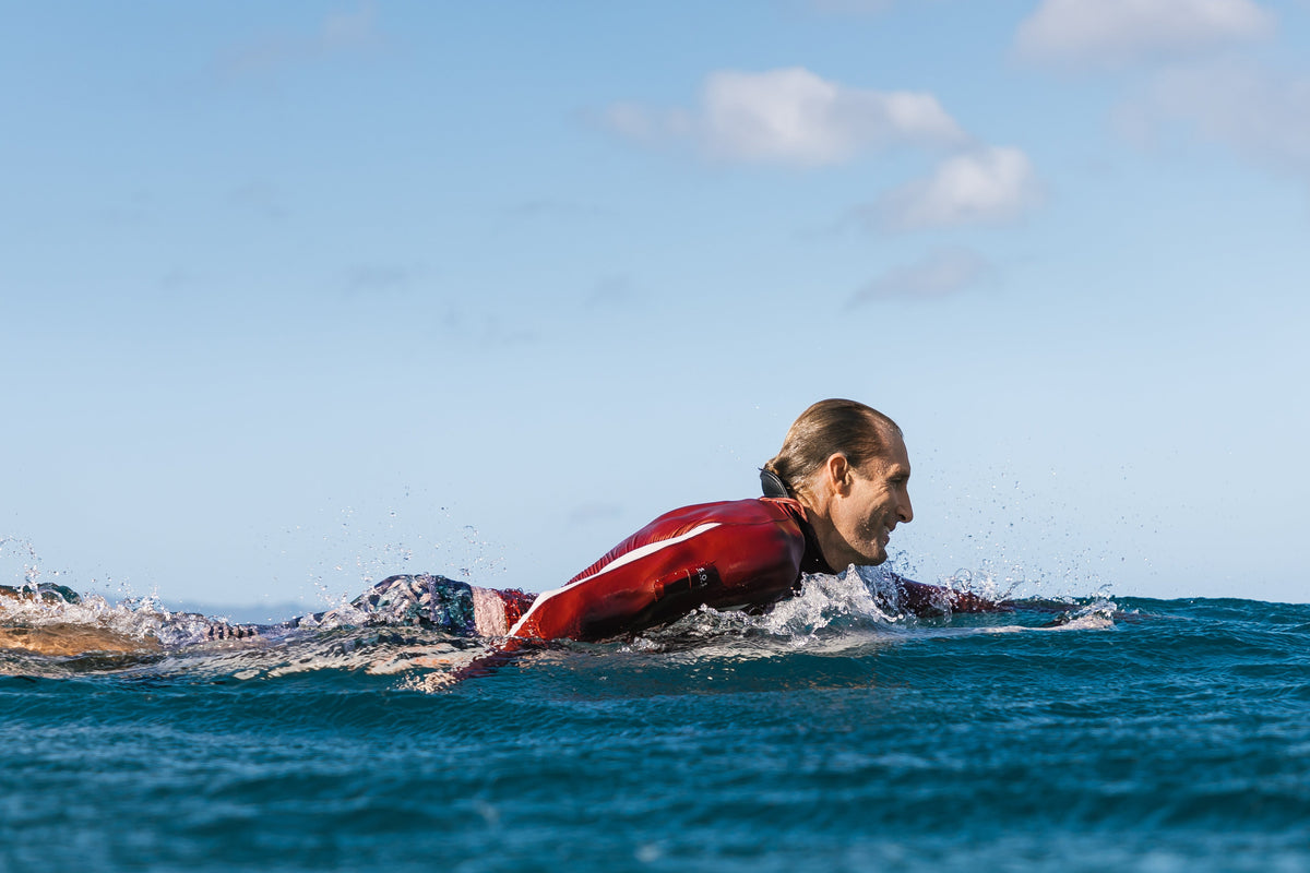 Maroon Carvico Hooded Surf Rash Guard 15