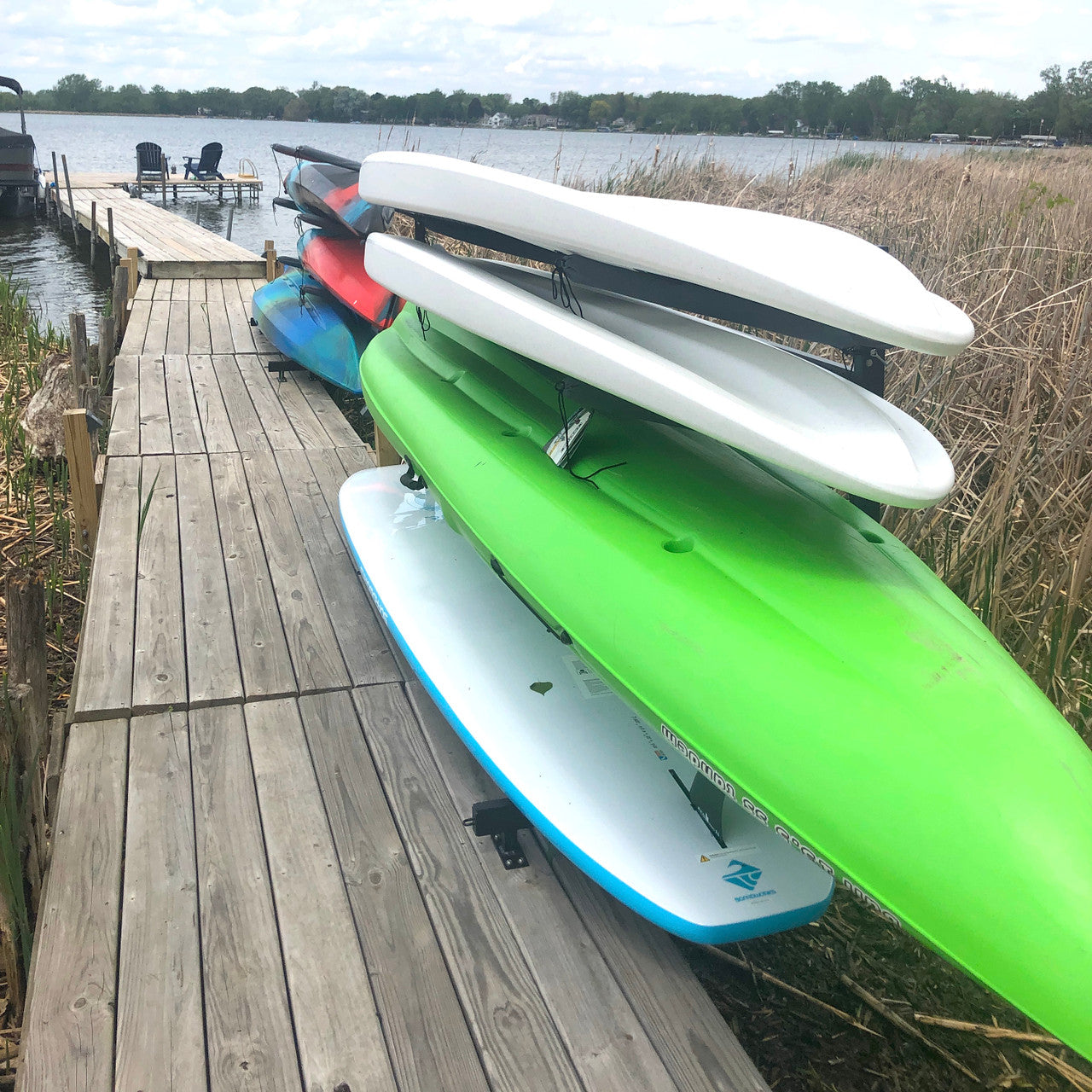 Broadwater Paddleboard Storage Adjustable Dock Rack Over The Water 4 Levels 6