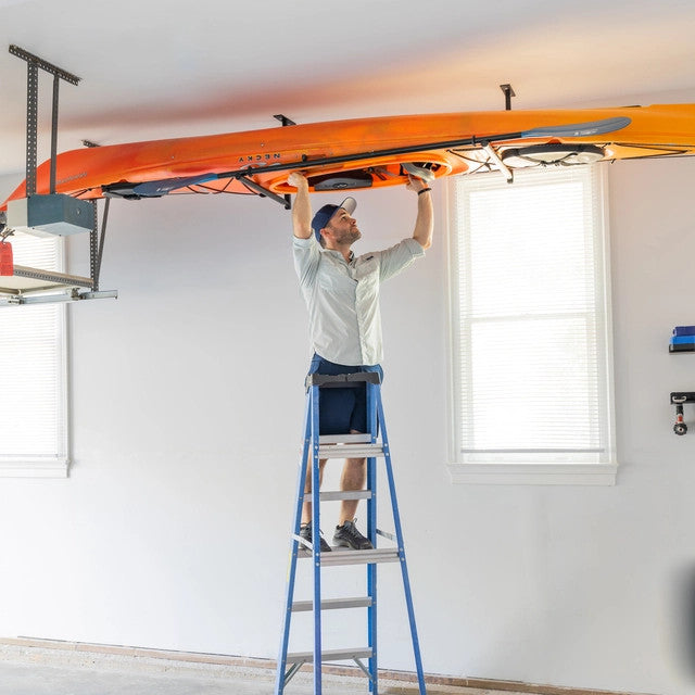 Hi Port 2 Adjustable Ceiling Storage Rack Single Holds 75 Lbs 2