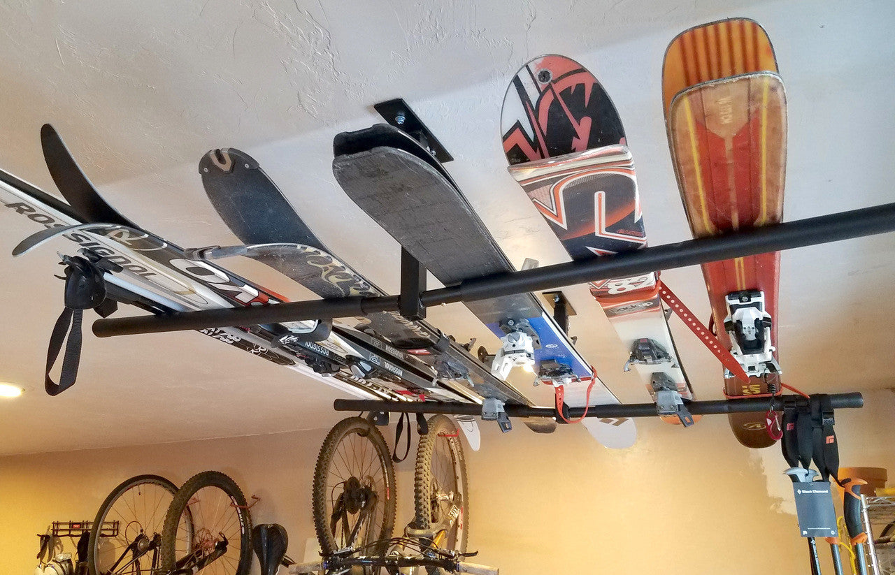 Hi Port 2 Adjustable Ceiling Storage Rack Double Holds 150 Lbs 8