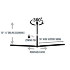 Hi Port 2 Kayak Adjustable Ceiling Storage Rack Double Holds 150 Lbs 5