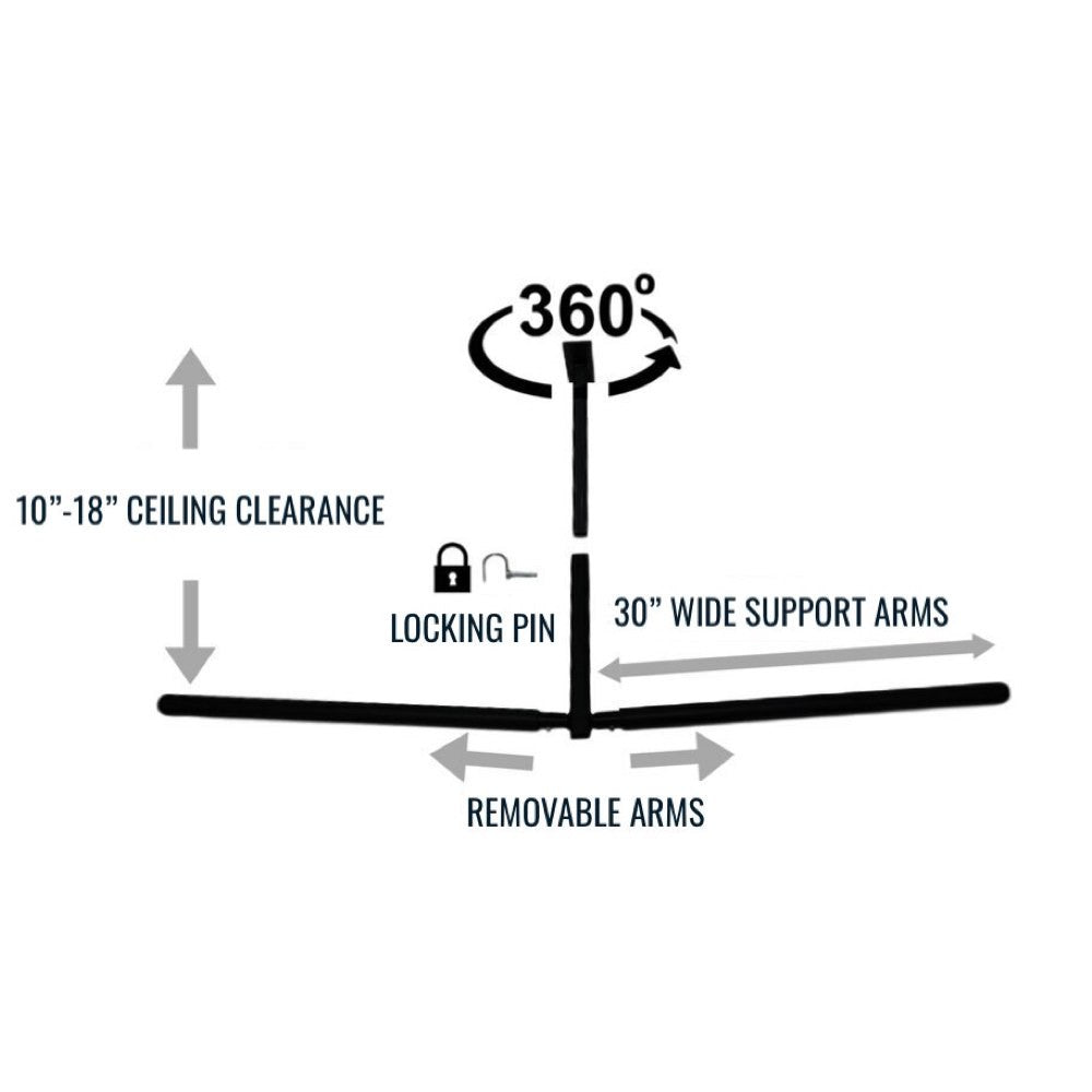 Hi Port 2 Adjustable Ceiling Storage Rack Double Holds 150 Lbs 5