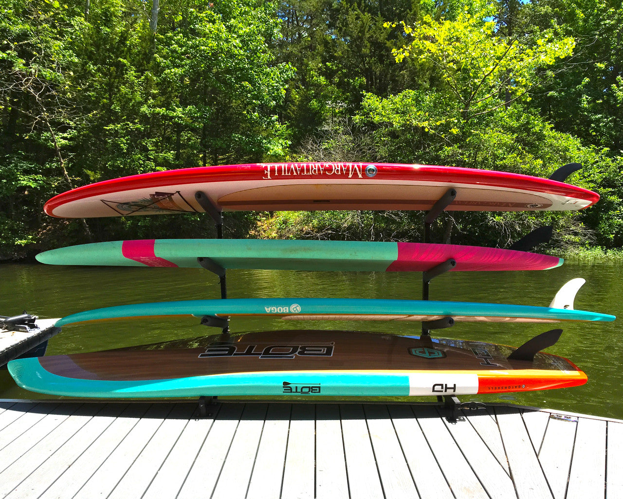 Broadwater Paddleboard Storage Adjustable Dock Rack Over The Water 4 Levels 14