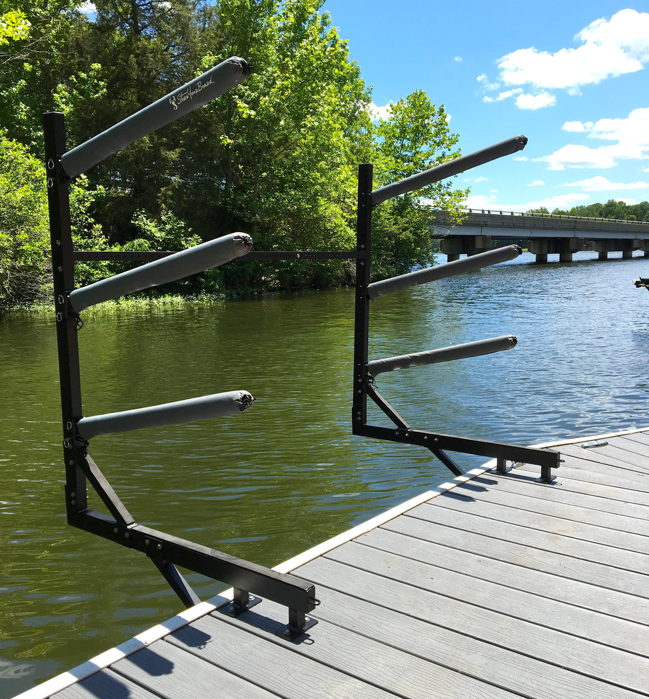 Broadwater Paddleboard Storage Adjustable Dock Rack Over The Water 4 Levels 21