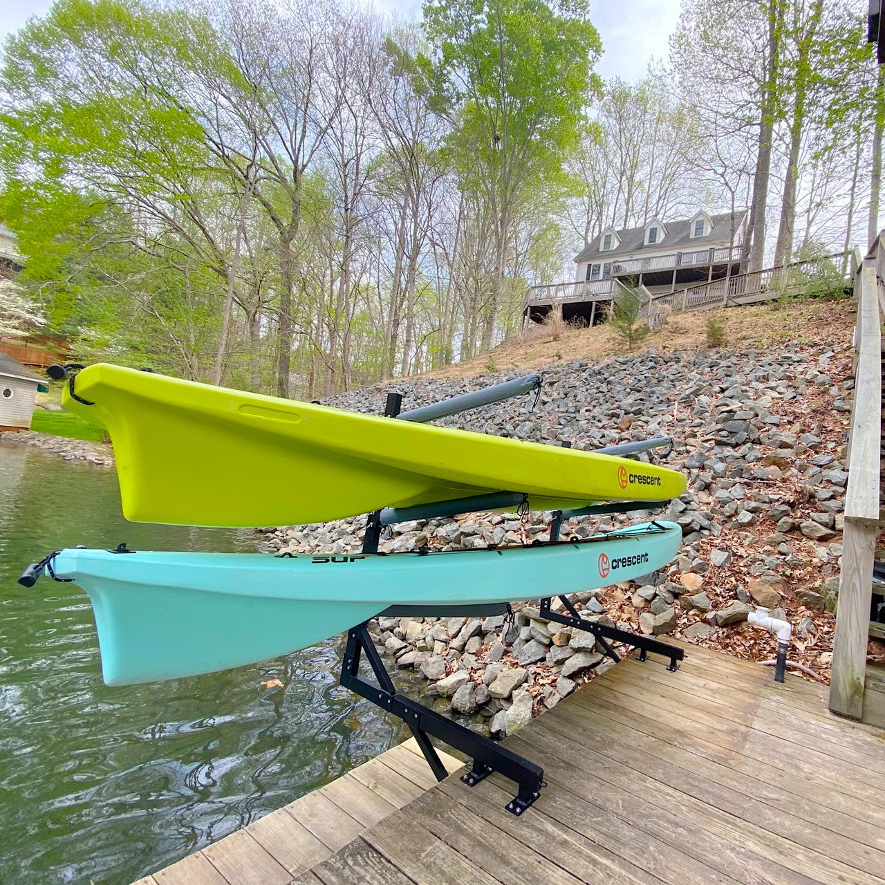 Broadwater Paddleboard Storage Adjustable Dock Rack Over The Water 4 Levels 11