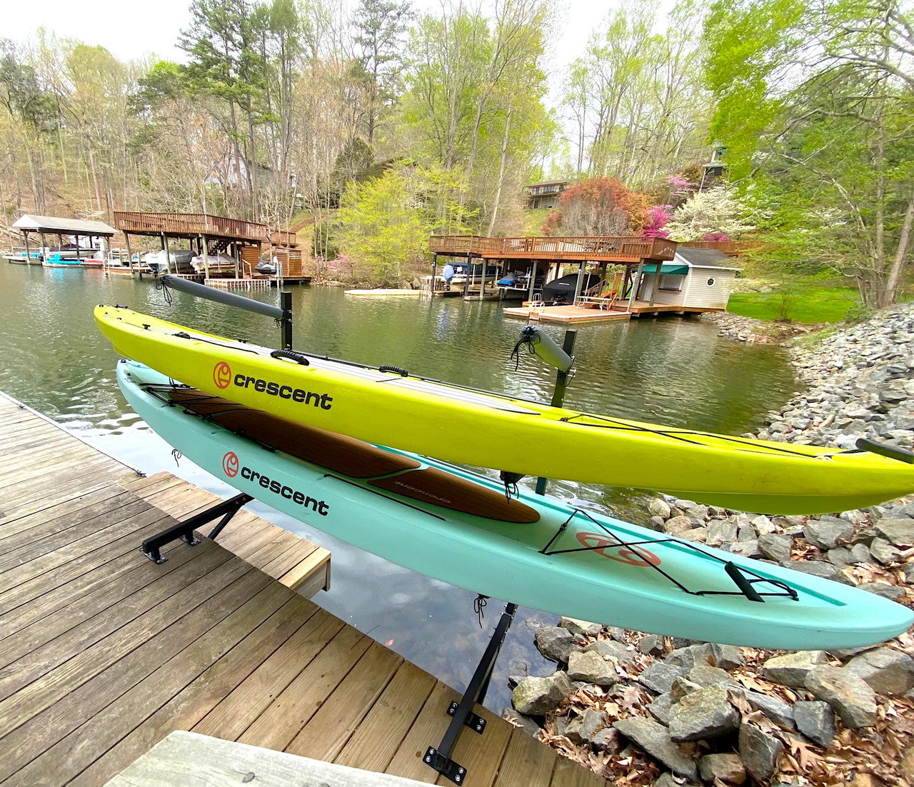 Broadwater Paddleboard Storage Adjustable Dock Rack Over The Water 4 Levels 10