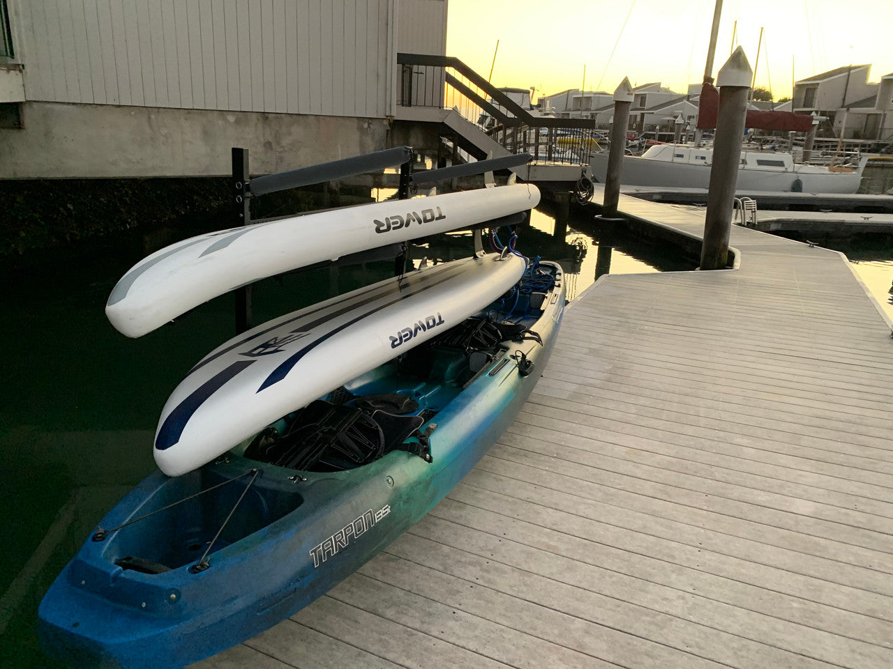 Broadwater Paddleboard Storage Adjustable Dock Rack Over The Water 4 Levels 13