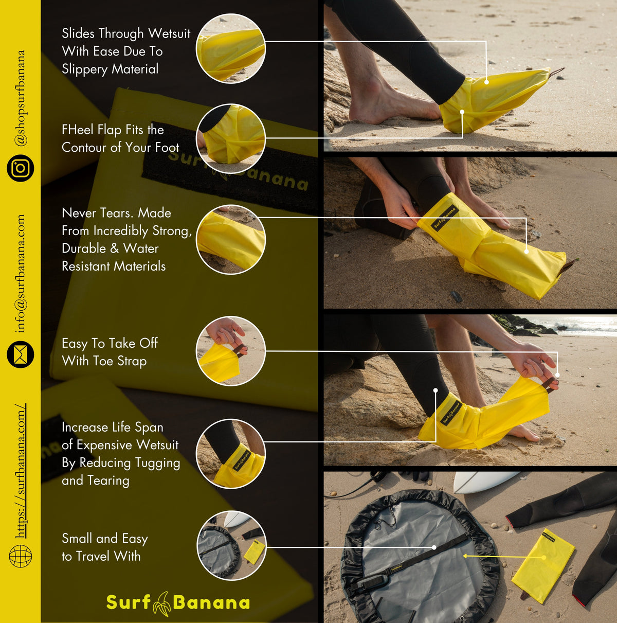Surf Banana Sock Slip Into Your Wetsuit With Ease 3