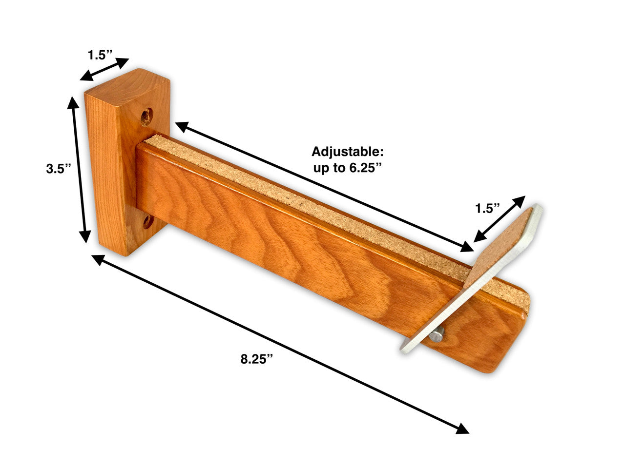 Solid Oak Wakeboard Display Minimalist Wood Rack Holds 20 Lbs 3