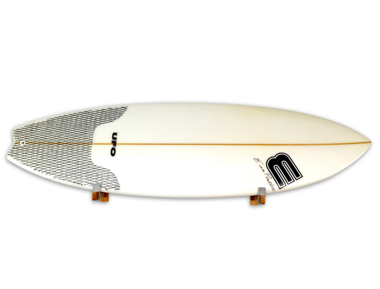 Solid Oak Surfboard Display Minimalist Wood Rack Holds 20 Lbs 3