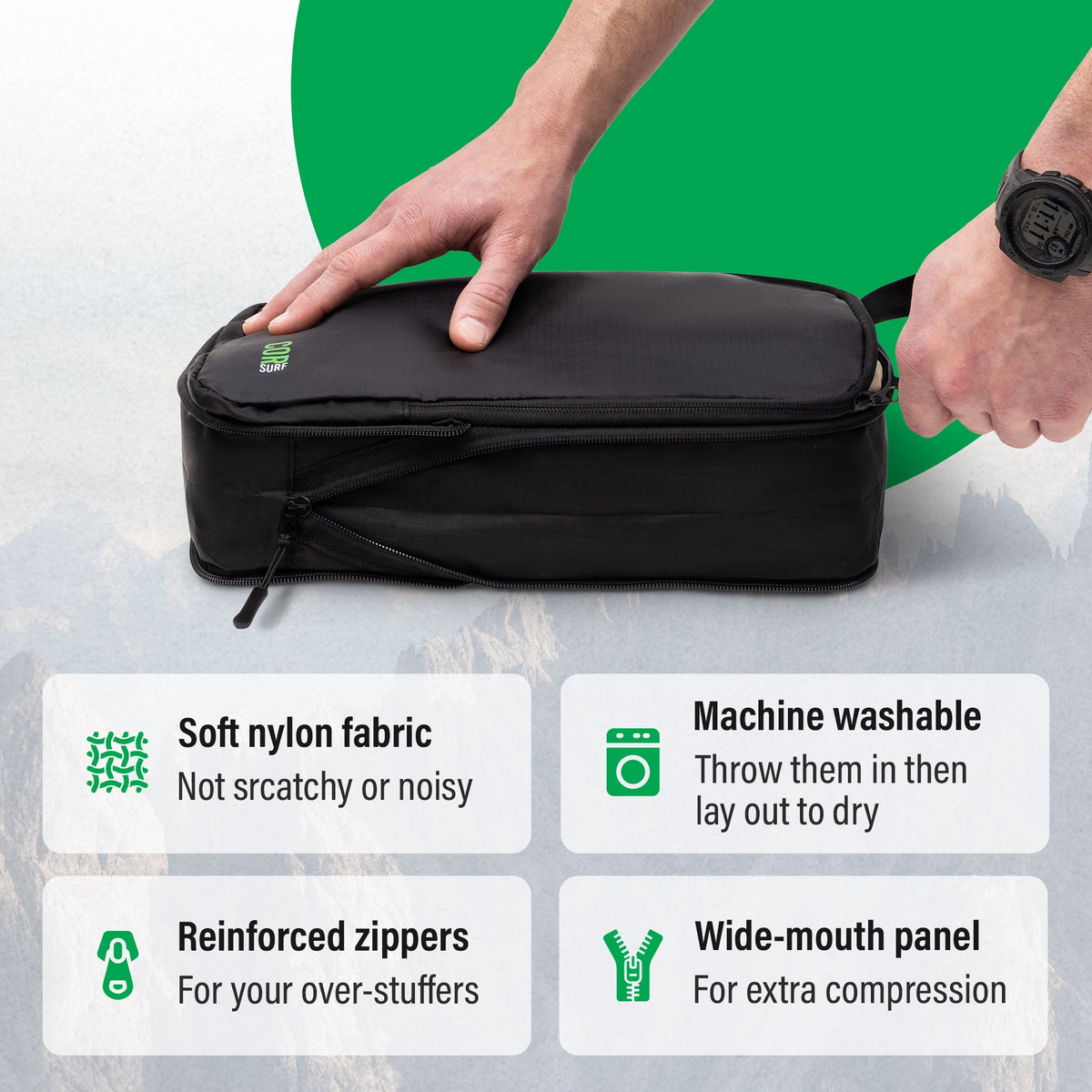 Island Hopper Travel Bundle Backpack Toiletry Bag Compression Packing Cubes With Ykk 5