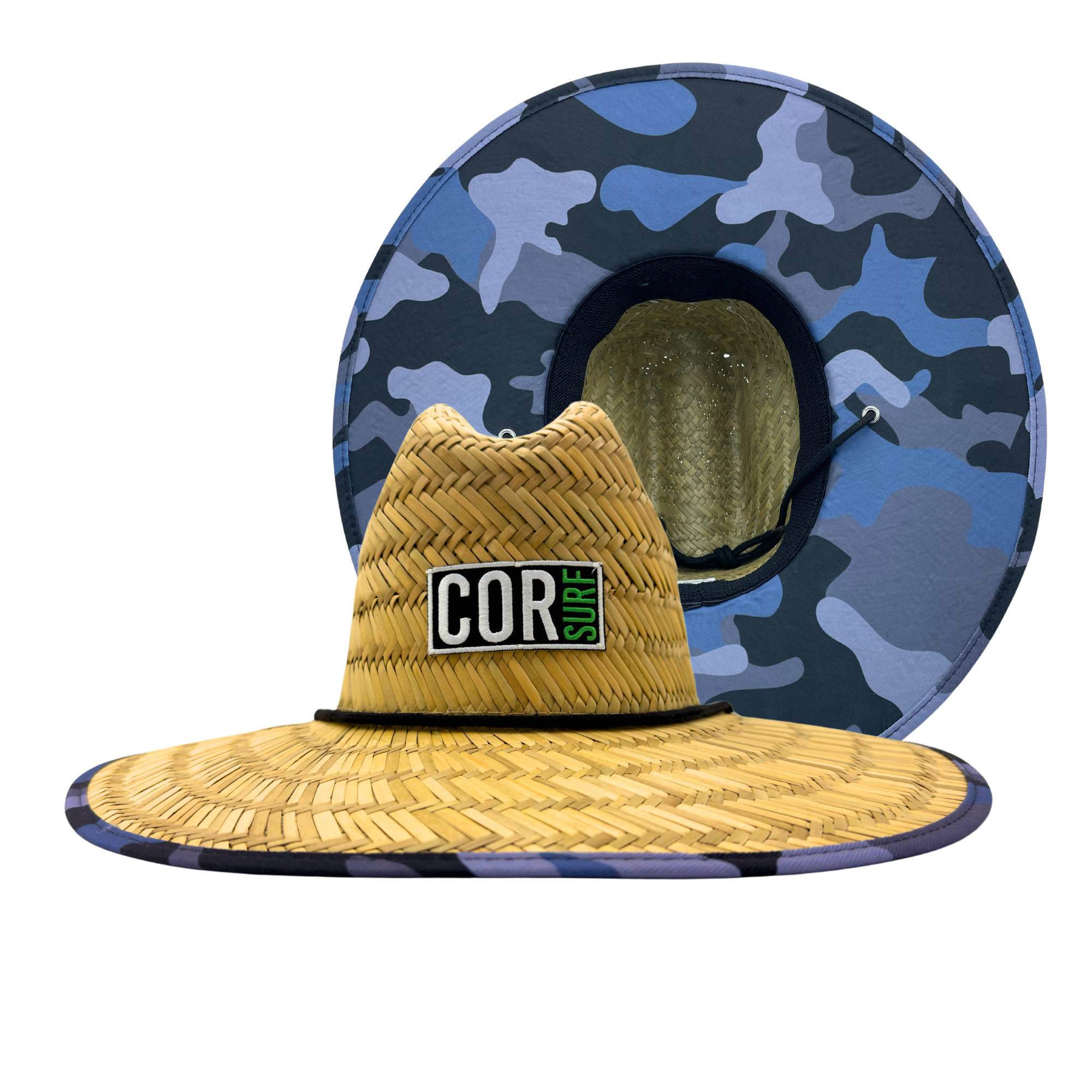 Straw Sun Beach Lifeguard Hat Men Women Camo