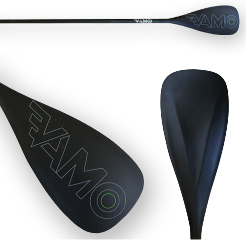 Full Carbon Fiber, fixed shaft, Paddle with ABS Edge  - SR71 Black
