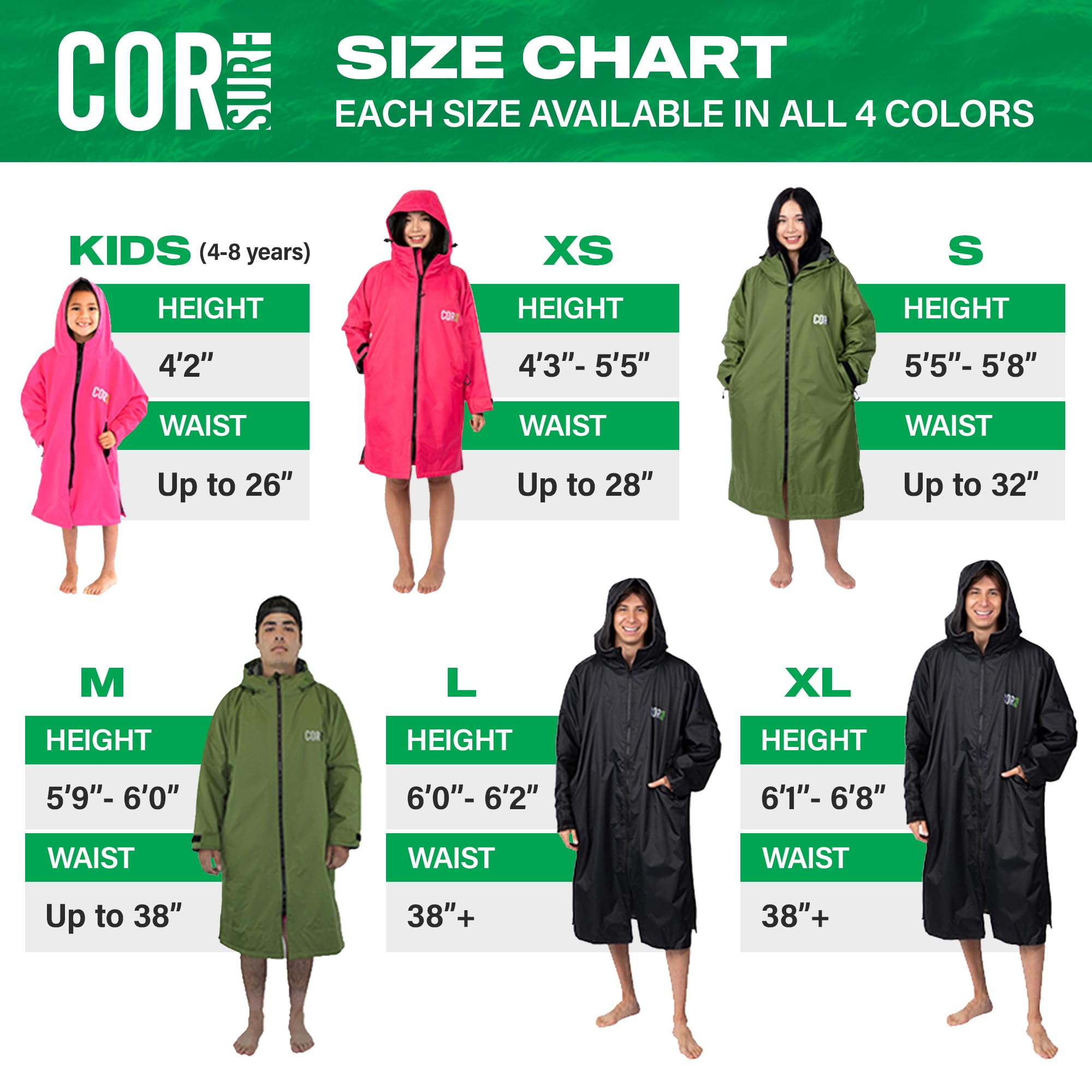 Swim Paarka Size Chart