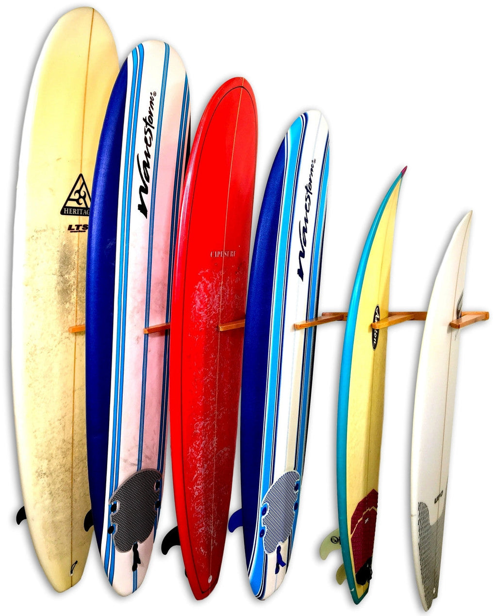 Holden Beach Surfboard Storage Vertical Wood Rack Holds 6 Surfboards 3