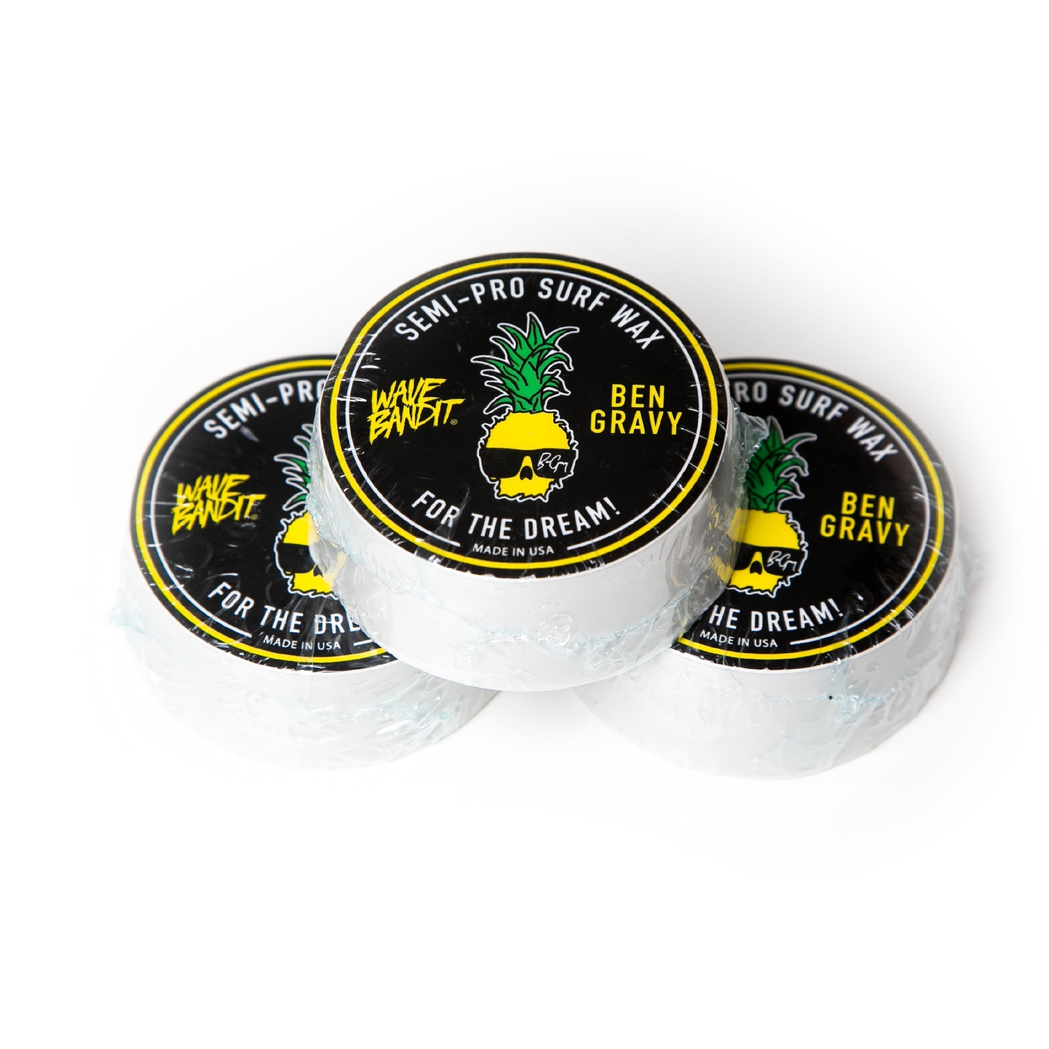 Wave Bandit X Ben Gravy Semi Pro Surf Wax Three 3 Pack 2