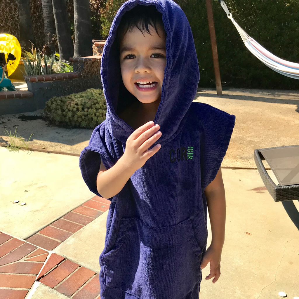 Kids Changing Towel Poncho Solid Colors 5