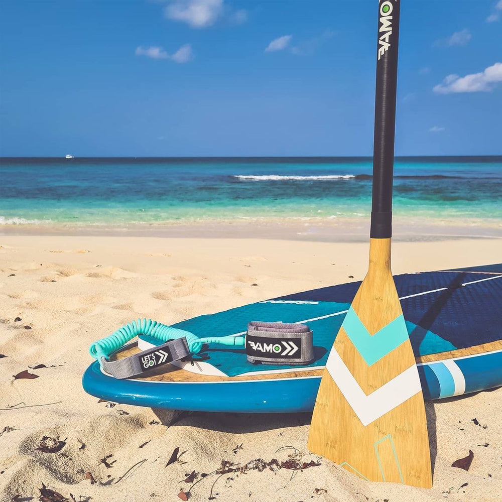 Carbon Fiberglass Adjustable Paddle With Abs Edge Bamboo Caribbean 2