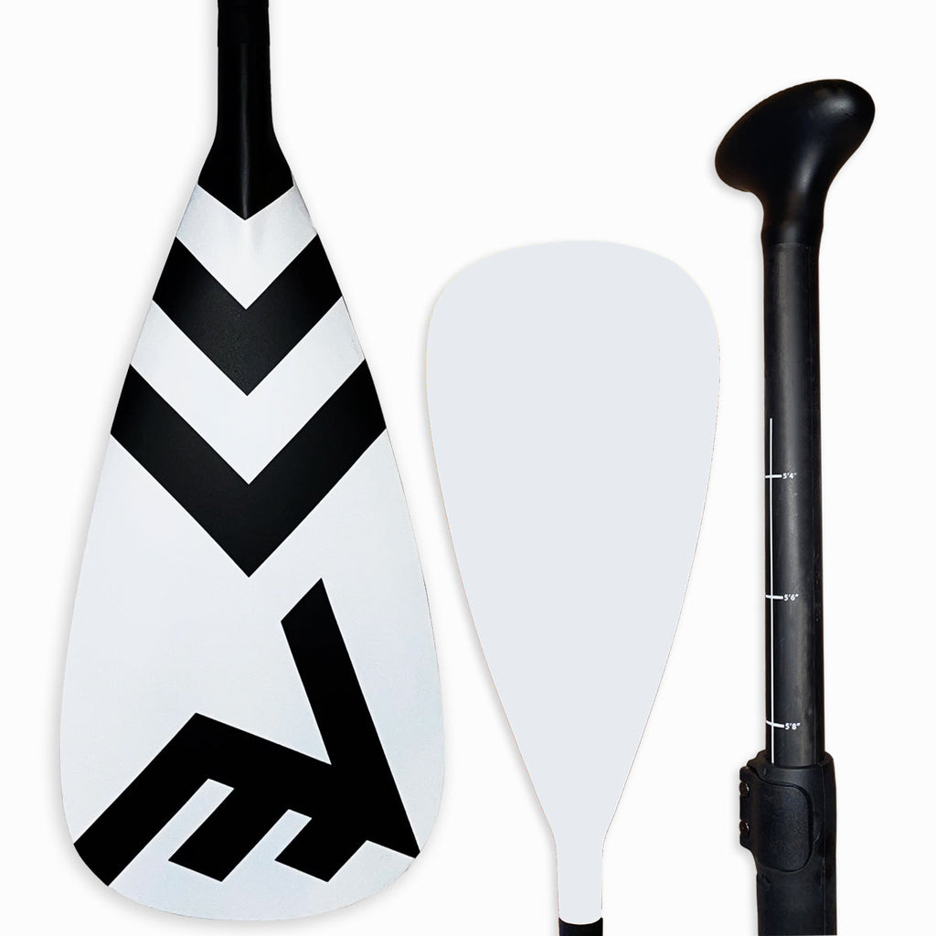 Carbon Fiberglass Adjustable Paddle With Abs Edge White 3